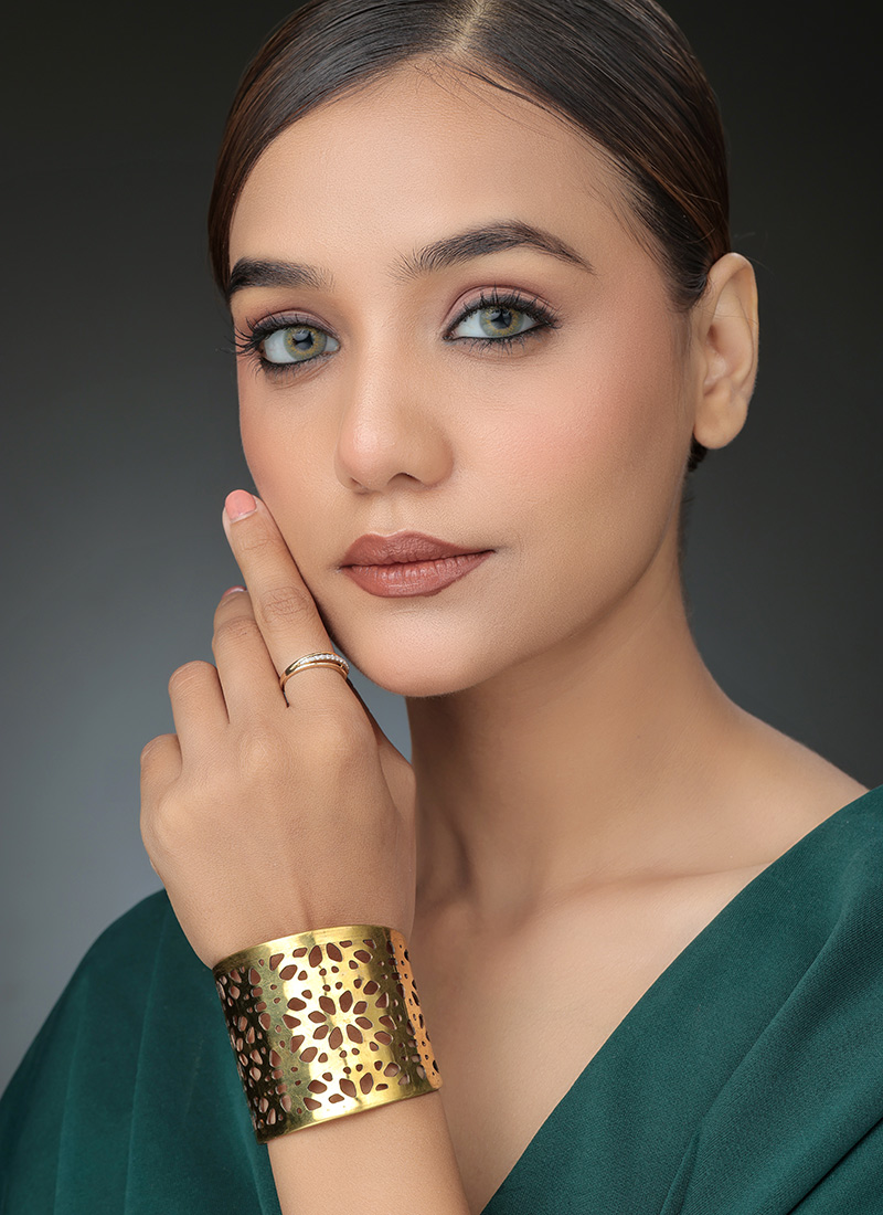 Gold Hand Cuff Party Wear