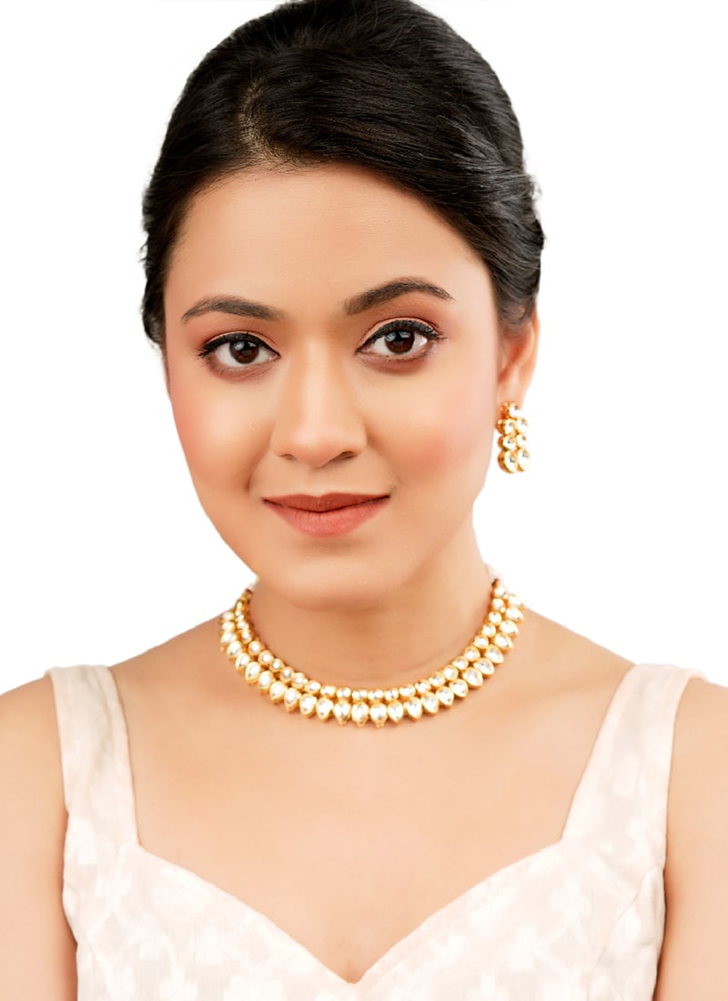 Gold Kundan Choker Festive Wear