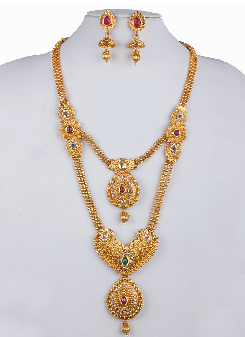 Gold Kundan Necklace Set Party Wear