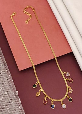 Gold Kundan Pendant Necklace