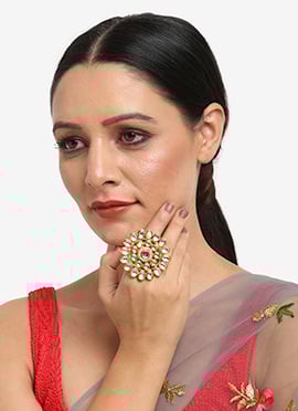 Gold Kundan Ring