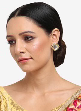 Gold Kundan Studs