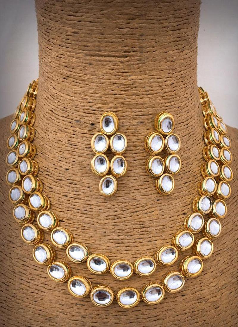 white kundan necklace