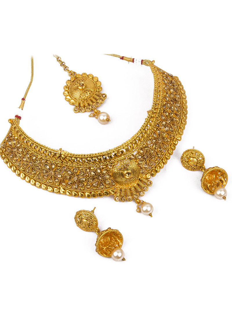 Buy Gold Necklace Set, Beads, necklace Online Shopping JYMMPF9164