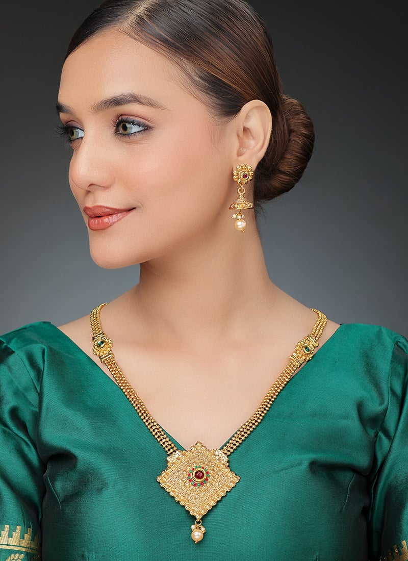 Gold Necklace Set Party Wear