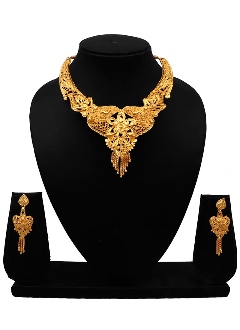 Gold Necklace Set Festive Wear