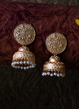 Gold Plated Beads Jhumka
