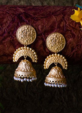 Gold Plated Beads Jhumka