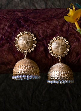 Gold Plated Beads Jhumka