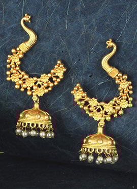 Gold Plated Beads Jhumka