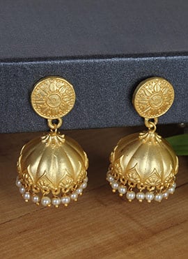 Gold Plated Beads Jhumka