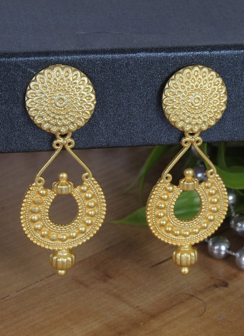 Gold Plated Danglers Festive Wear