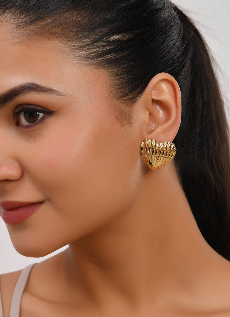 Gold Plated Hoops Festive Wear