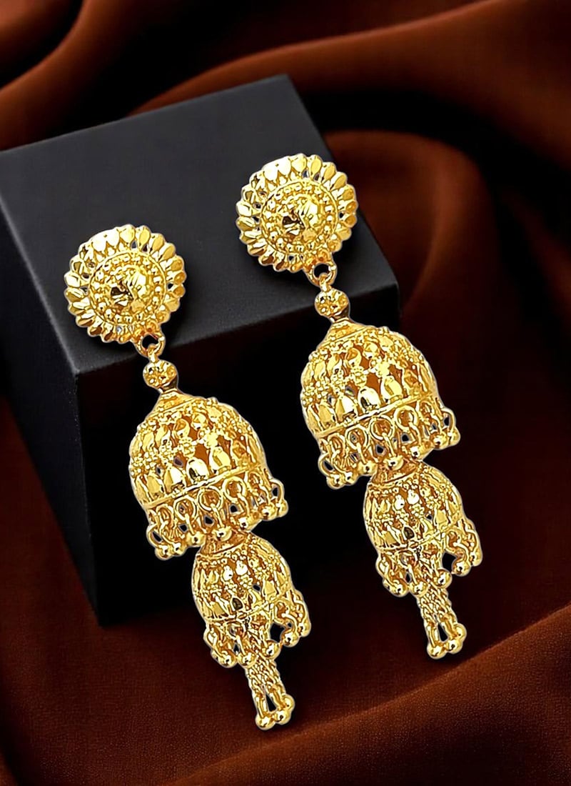 Gold Plated Jhumka Festive Wear