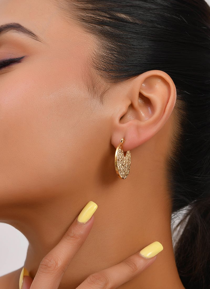 Gold Stainless Steel Hoops