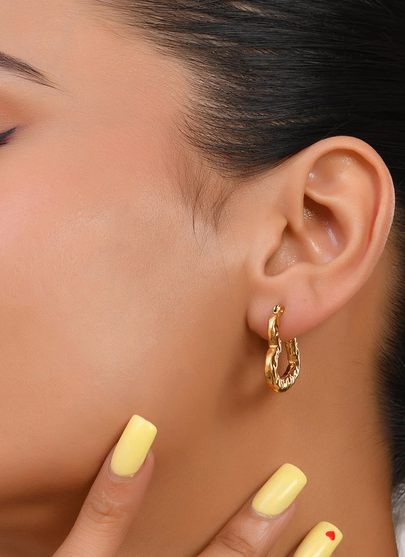 Gold Stainless Steel Hoops