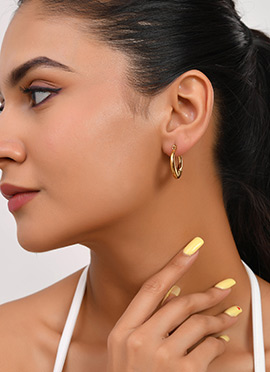 Gold Stainless Steel Hoops