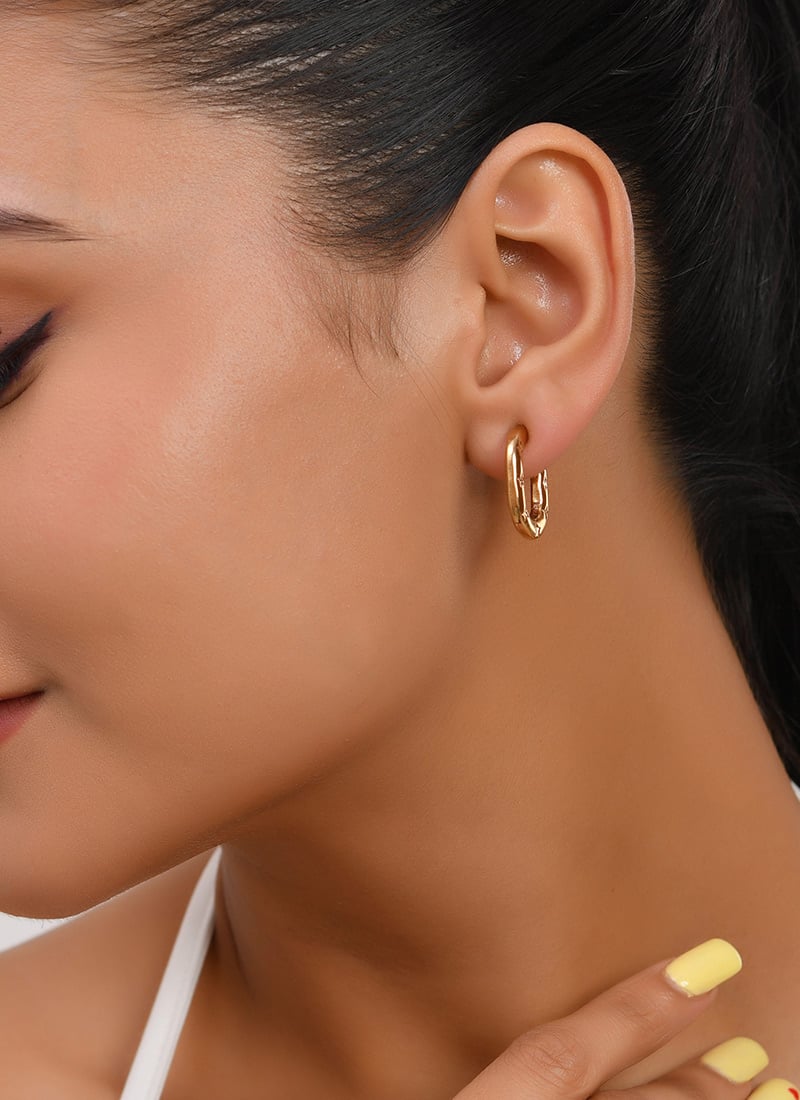 Gold Stainless Steel Studs Festive Wear