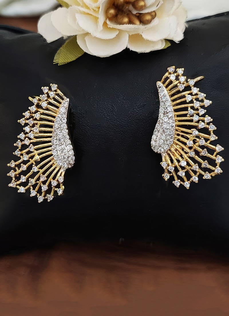 Gold Stone Drops Festive Wear