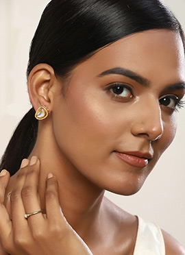 Gold Stone Studs