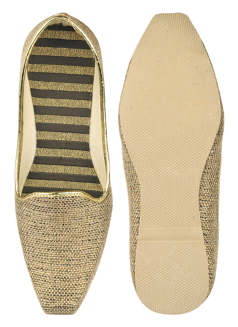 Gold Synthetic Mojiri For Men