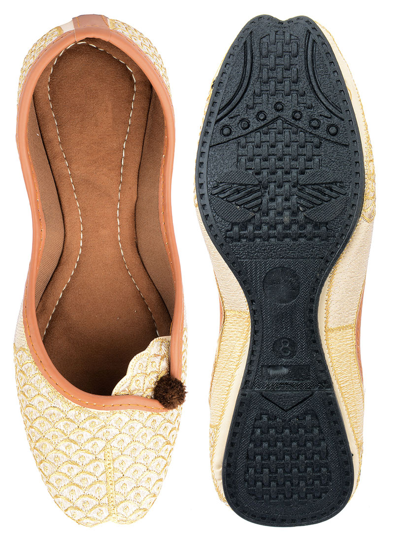 Gold Zari Work Juti