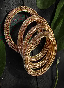 Golden Alloy Stones Bangles
