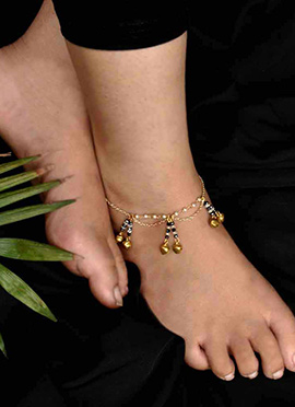 Golden Beads Anklets
