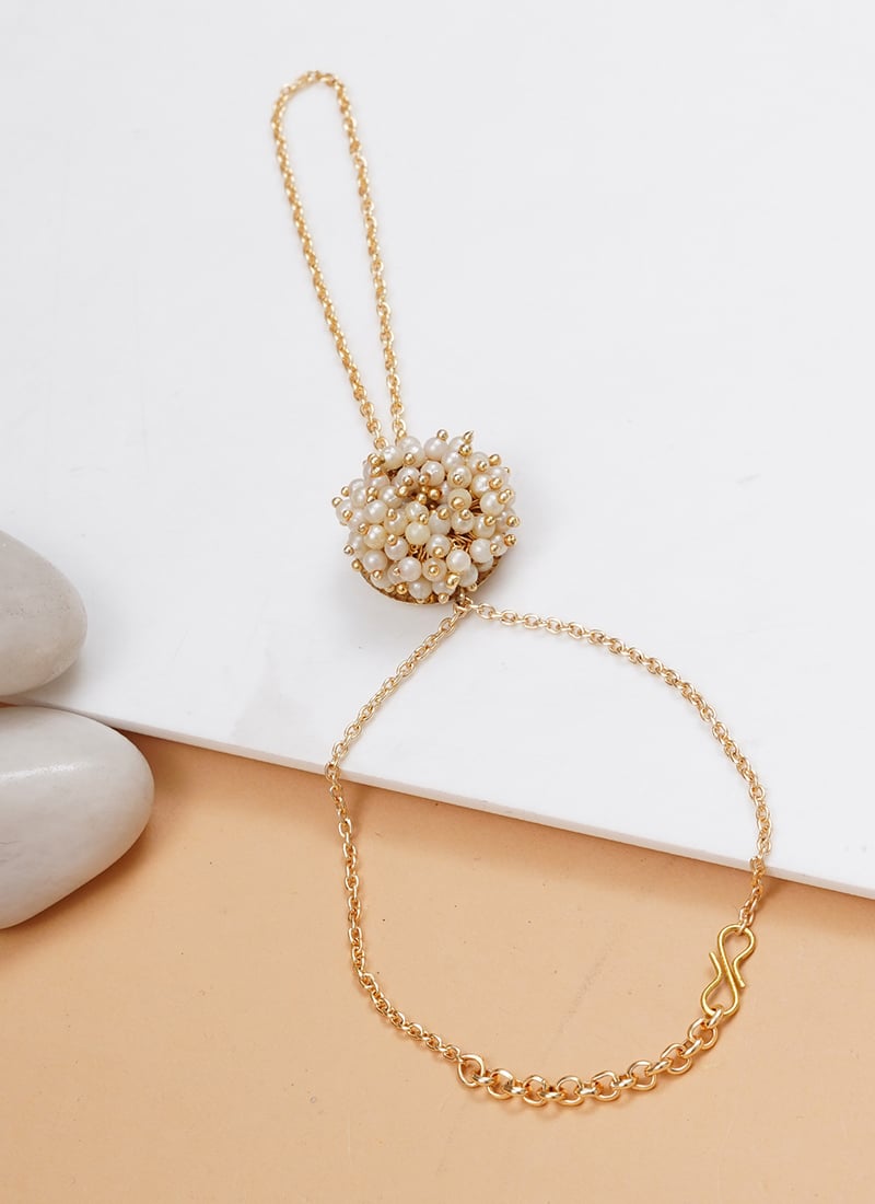Golden Beads Bracelet Festive Wear