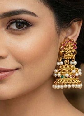Golden Beads Breathtaking Jhumka