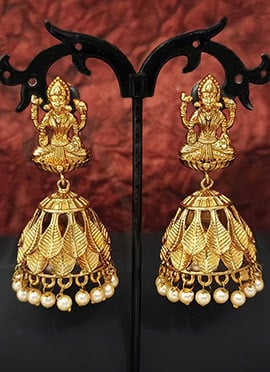 Golden Beads Dazzling Jhumka