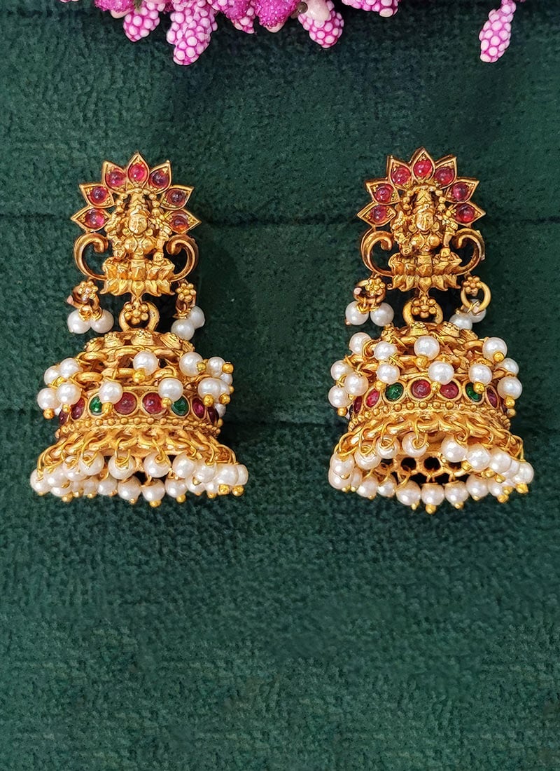 Golden Beads Graceful Jhumka Festive Wear