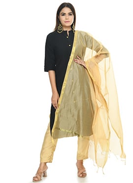 Golden Chanderi Cotton Dupatta