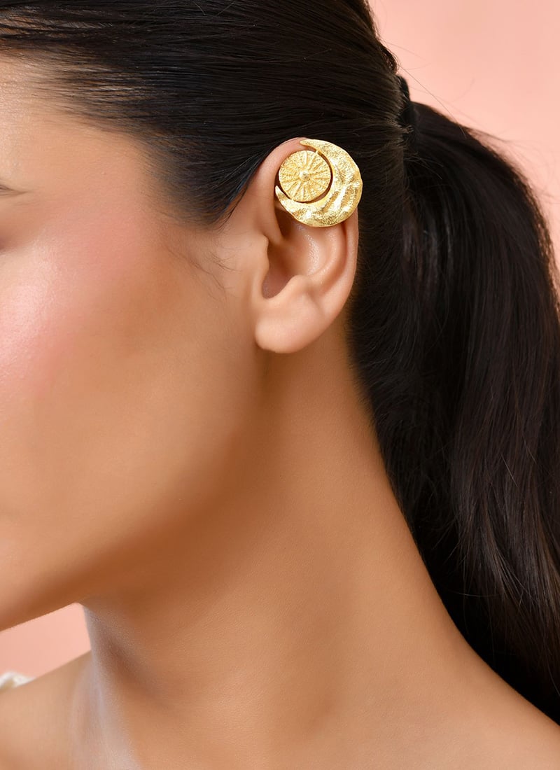 Golden Classy Ear Cuff After Six Wear