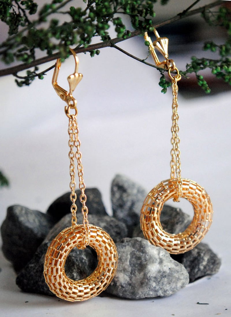 Golden Danglers After Six Wear