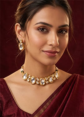 Golden Kundan Choker Set