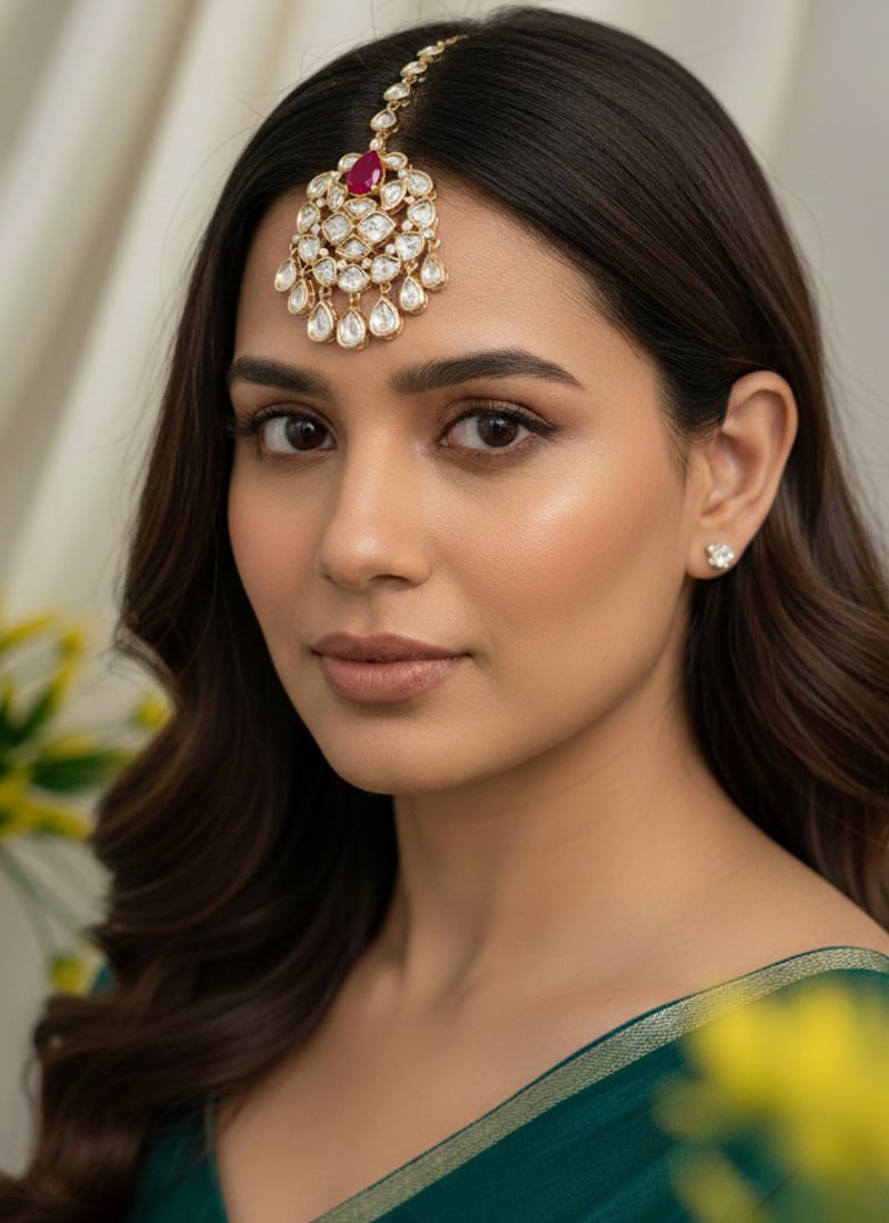 Golden Kundan Classic Mangtikka