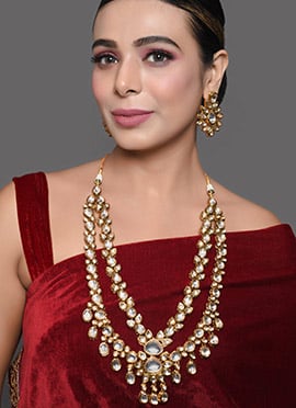 Golden Kundan Necklace Set