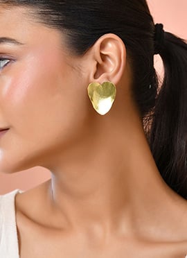 Golden Leaf Design Studs
