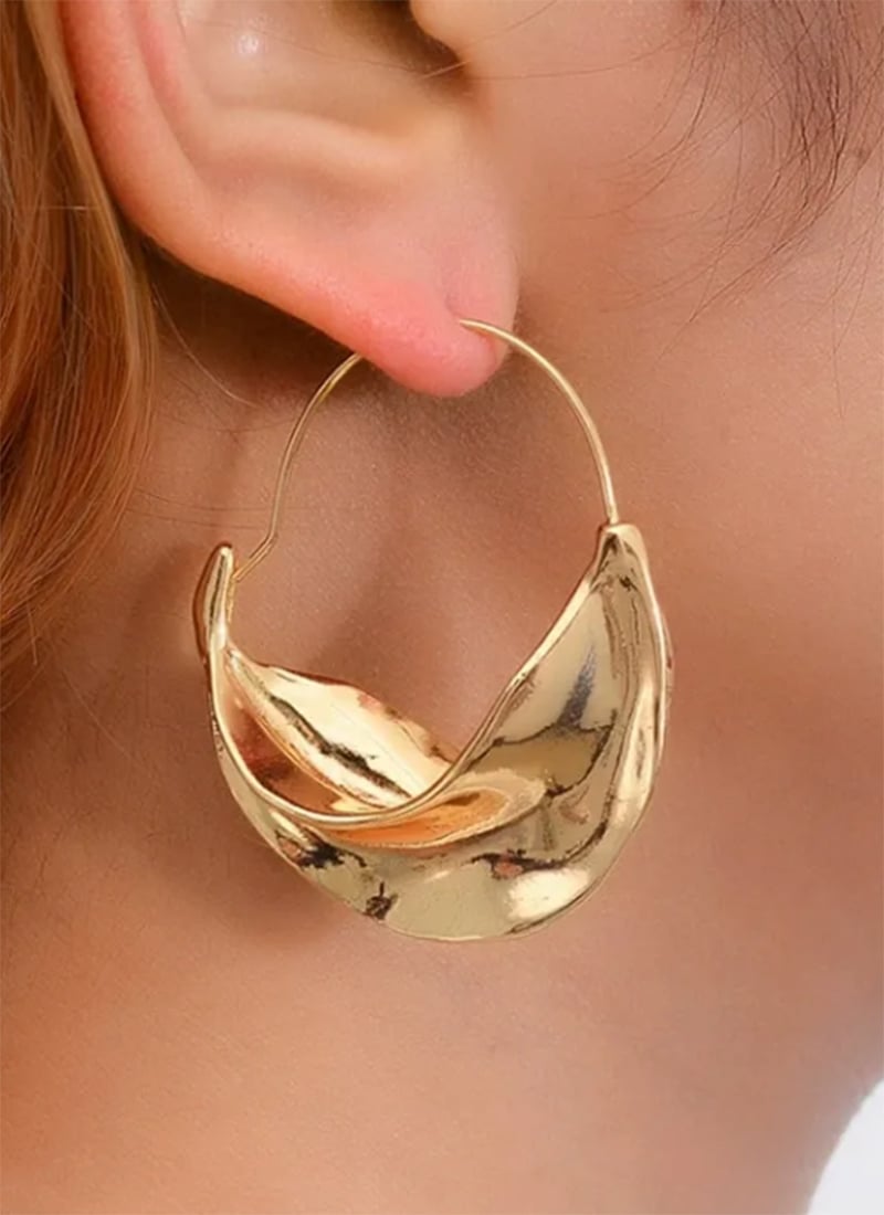 Golden Luxurious Hoops After Six Wear