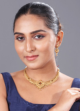 Golden Meenakari Necklace