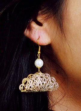 Golden Moti Danglers