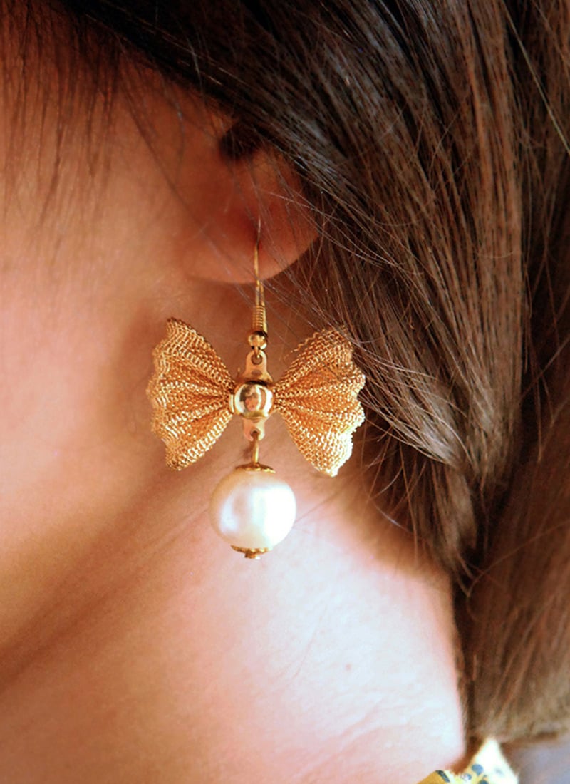Golden Moti Drops  After Six Wear