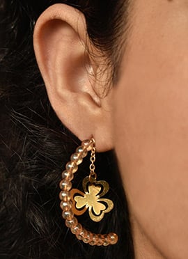 Golden Moti Hoops
