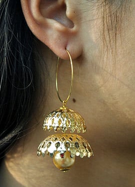 Golden Moti Jhumka