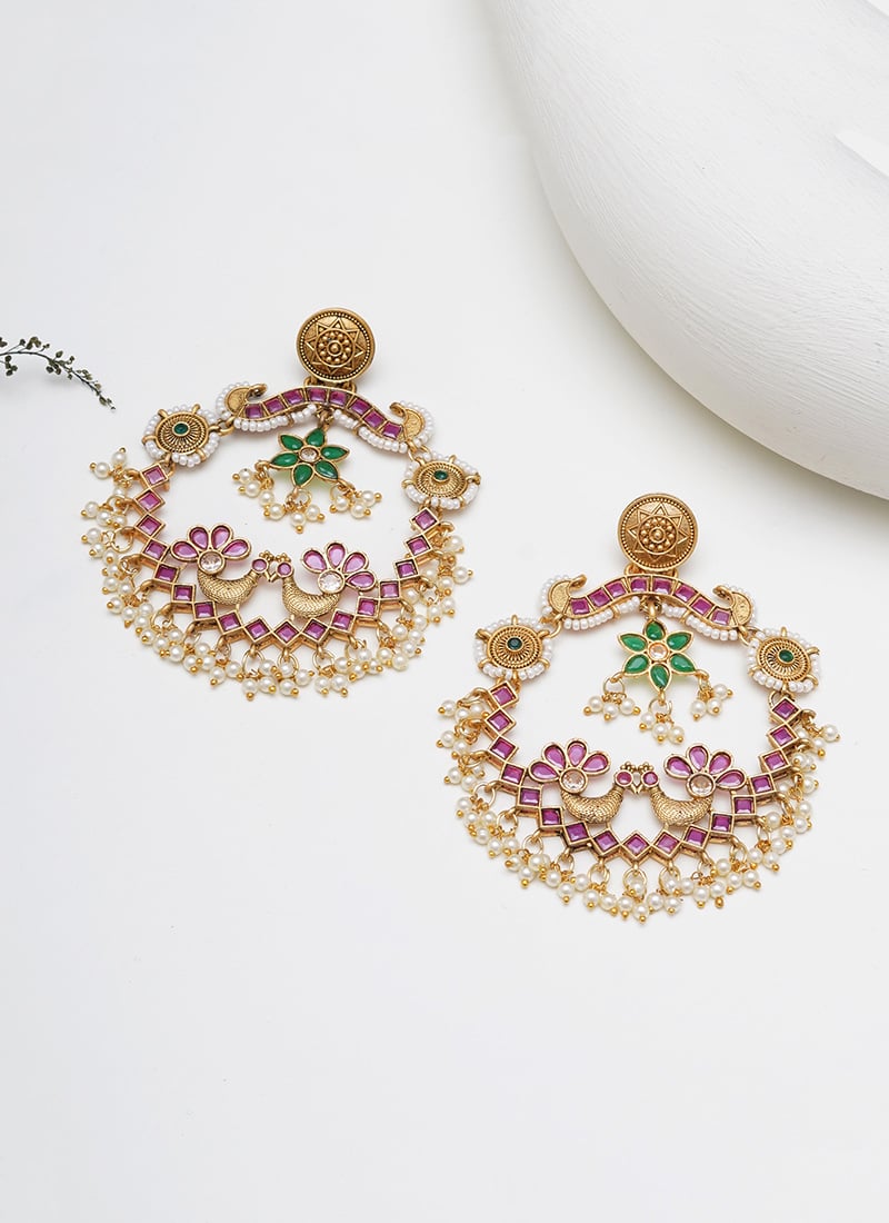 Golden Pearl Chaand Bali  Festive Wear