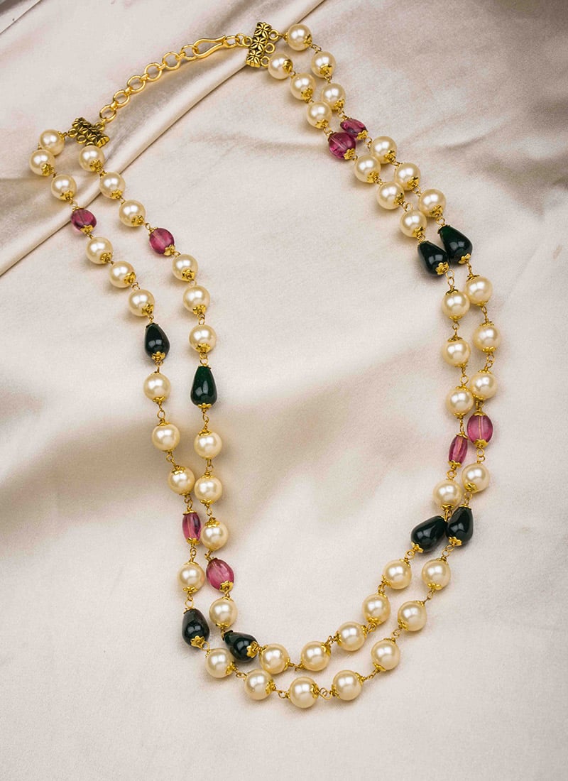 Golden Pearl Radiance Necklace Festive Wear