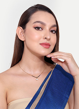 Golden Plated Kundan And Beads Mangalsutra