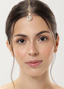 Golden Plated Kundan And Stone Work Mangtikka