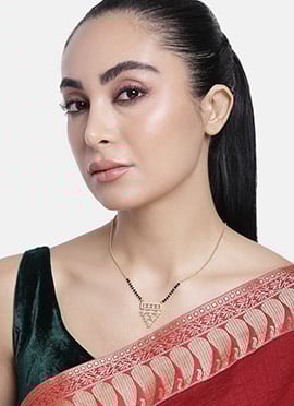 Golden Plated Stone And Beads Mangalsutra